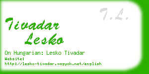 tivadar lesko business card
